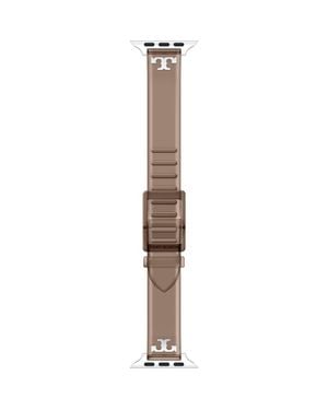 Tory Burch The Single T Jelly 16Mm Apple Watch Watchband - Brown