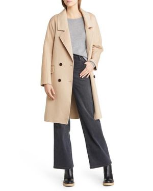 Rails Sloan Belted Wool Blend Overcoat - Natural