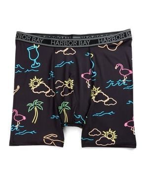 Harbor Bay by DXL Big & Tall Cooling Performance 5 Inch Boxer Briefs V3 - Blue
