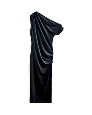 Next One-Shoulder Velvet Cocktail Dress - Blue