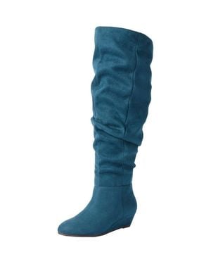 Comfortview The Tamara Wide Calf Boot - Blue