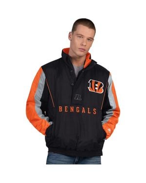 Starter Cincinnati Bengals Thursday Night Gridiron Half-Zip Jacket - Black