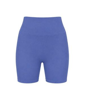 Lezat Ada Organic Cotton Bike Short With Seam - Blue