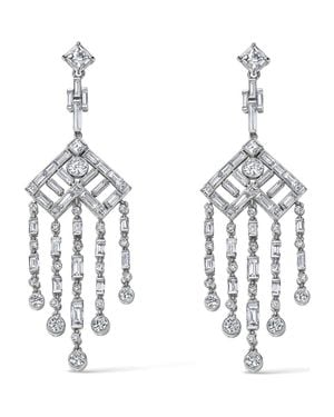 Mindi Mond Diamond Chandelier Drop Earrings - Metallic