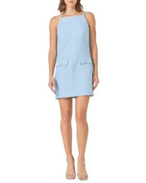 Endless Rose Tweed Minidress - Blue