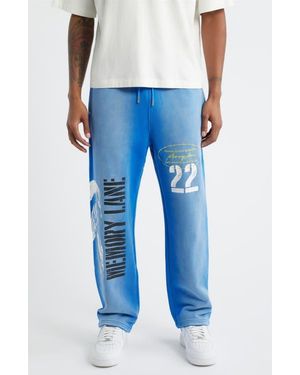Memory Lane Stencil Logo Sweatpants - Blue