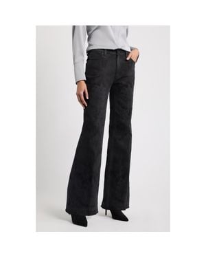 Kobi Halperin Zane Damask High Waist Bootcut Jeans - Black