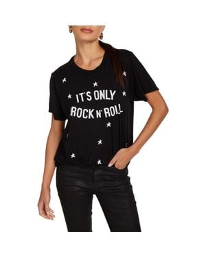 Lauren Moshi Wolf Only Rock N' Roll Top - Black