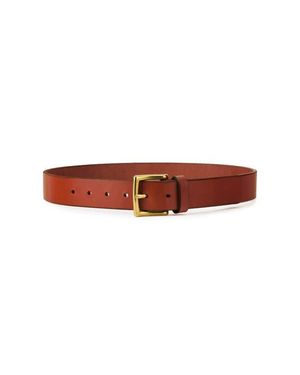 EZRA ARTHUR Essential American Made Leather Belt - Brown
