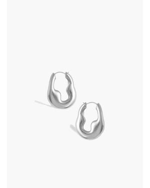 Yoj Luna Drop Hoops - White
