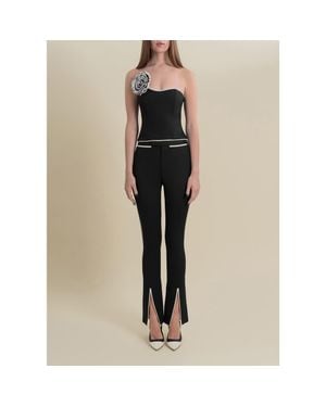 Contessa Mills Helix Slim-Fit Mid-Rise Stretch Wool Pants - Natural