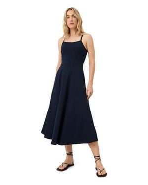 Pact Fit & Flare Midi Dress Made With Organic Cotton - Blue