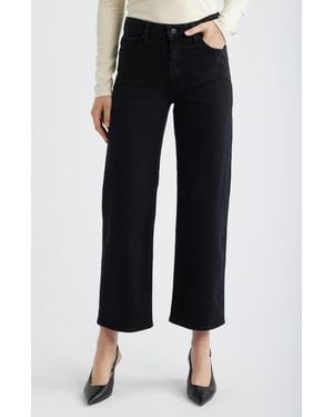 FRAME The Mellow Ankle Straight Leg Jeans - Black