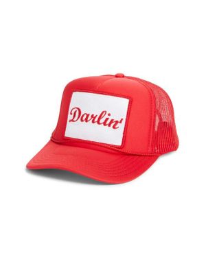 Friday Feelin Darlin' Patch Trucker Hat - Red