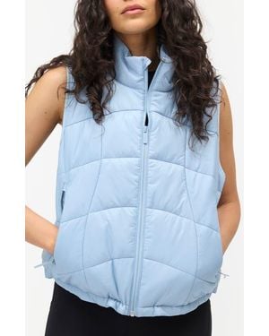 Halfdays Claude Water Repellent Quilted Vest - Blue