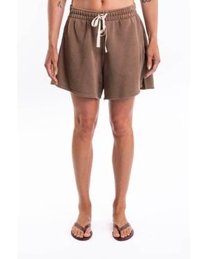 Ariko Gender Inclusive French Terry Day Short - Brown