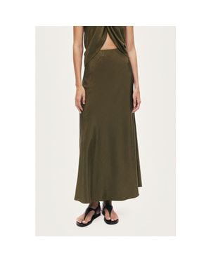 Nocturne Flared Midi Skirt - Green