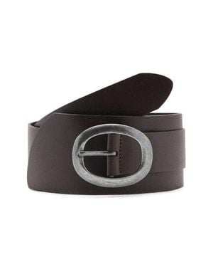 Mango Obi Leather Belt - Black