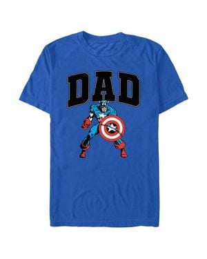 Marvel Dad Is My Captain America Graphic T-Shirt - Blue