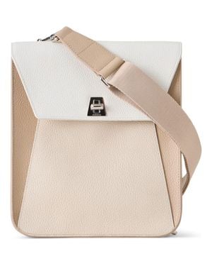 Akris Small Anouk Leather Crossbody Bag - White