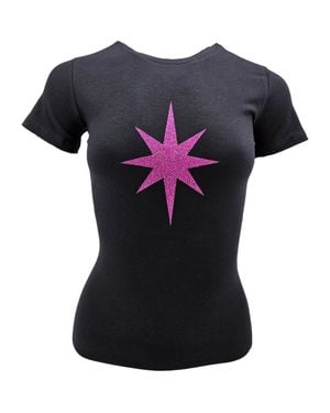 Madison Maison X On/Off Essentials Plain Star T-Shirt - Black