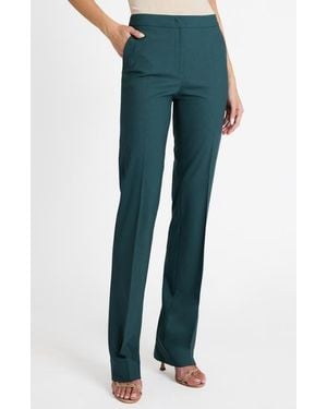 Santorelli Amara Wool Stretch Straight Leg Pant - Blue