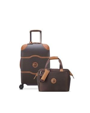 Delsey Paris Chatelet Air 2.0 2 Piece Set 21 Carryon Spinner & Weekender Luggage Set - Brown