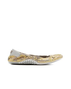P448 Stella Paillettes Ballet Flat - White