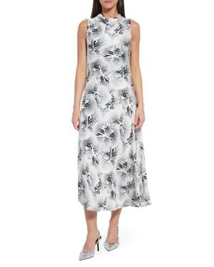 Lyssé Anaya Crystal Hammered Satin Dress - Multicolor