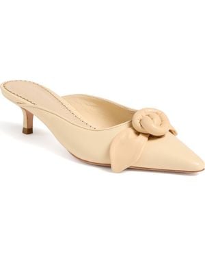 Cinq À Sept Layla Knotted Rose Mule - Natural