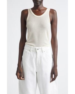 Lemaire Rib Scoop Neck Tank - Natural