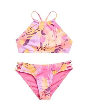 Roxy Kids' Beach Bliss Two-Piece Swimsuit - Pink