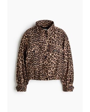 H&M Bubble-Hem Jacket - Brown