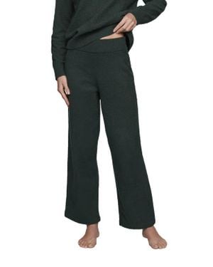Eberjey Wide Leg Bouclè Pants - Black