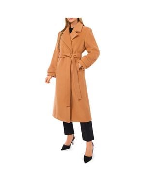 Ted Baker Wool Blend Wrap Coat - Brown