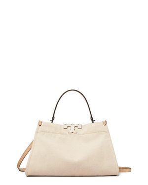 Tory Burch Mini Eleanor Canvas Satchel - Natural