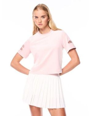 Sergio Tacchini Nuvola Velour Cropped T-Shirt - White