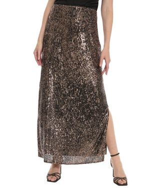 Maggy London Sequin Maxi Skirt - Brown