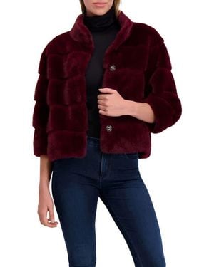 Lyla Grant Fur-Free Mink (Faux Fur) Jacket - Blue