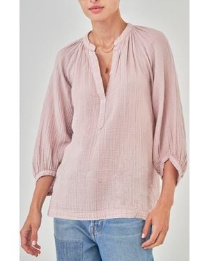ocean + main Gauze Top - Pink