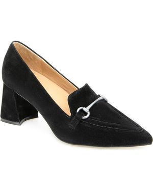 Gentle Souls Dionne Pointed Toe Bit Loafer Pump - Black