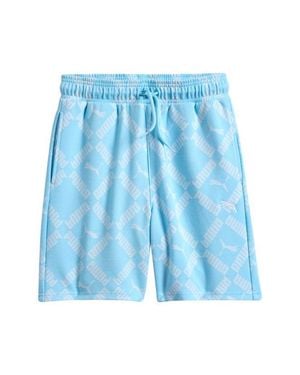PUMA Kids' Club Pack Logo Print Shorts - Blue