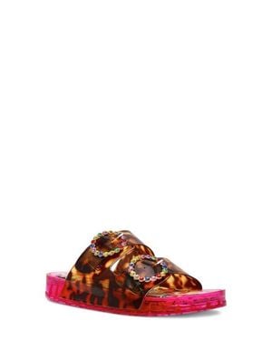 Betsey Johnson Landin Two-Strap Jelly Sandal - Red