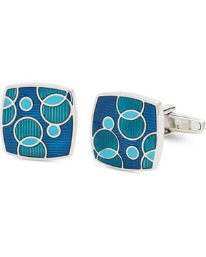 CLIFTON WILSON Circles Cuff Links - Blue