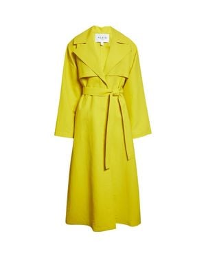 Alaïa Paper Blend Poplin Trench Coat - Yellow