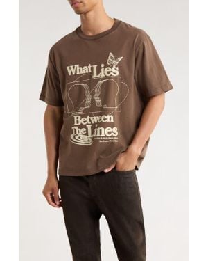 PacSun What Lies Cotton Graphic T-Shirt - Brown