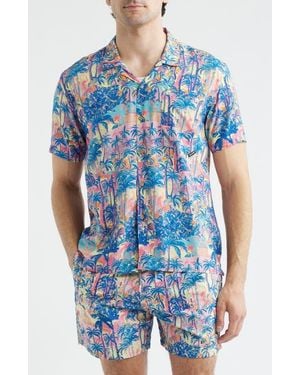 Boardies Havana Print Camp Shirt - Blue