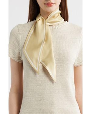 Vince Stripe Silk Scarf - Metallic