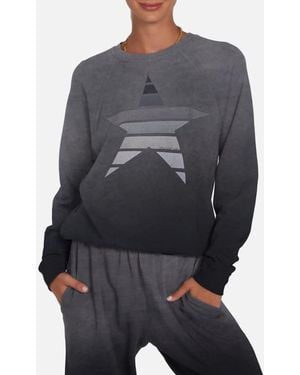 Lauren Moshi Anela Ombre Star Pullover - Gray