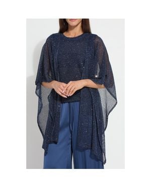 Lyssé Riva Mesh Sequin Shrug - Blue